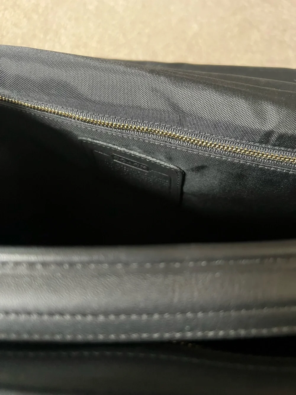 Coach Black Leather Briefcase with Gold-Tone Hardware, in great condition! - Picture 4 of 6